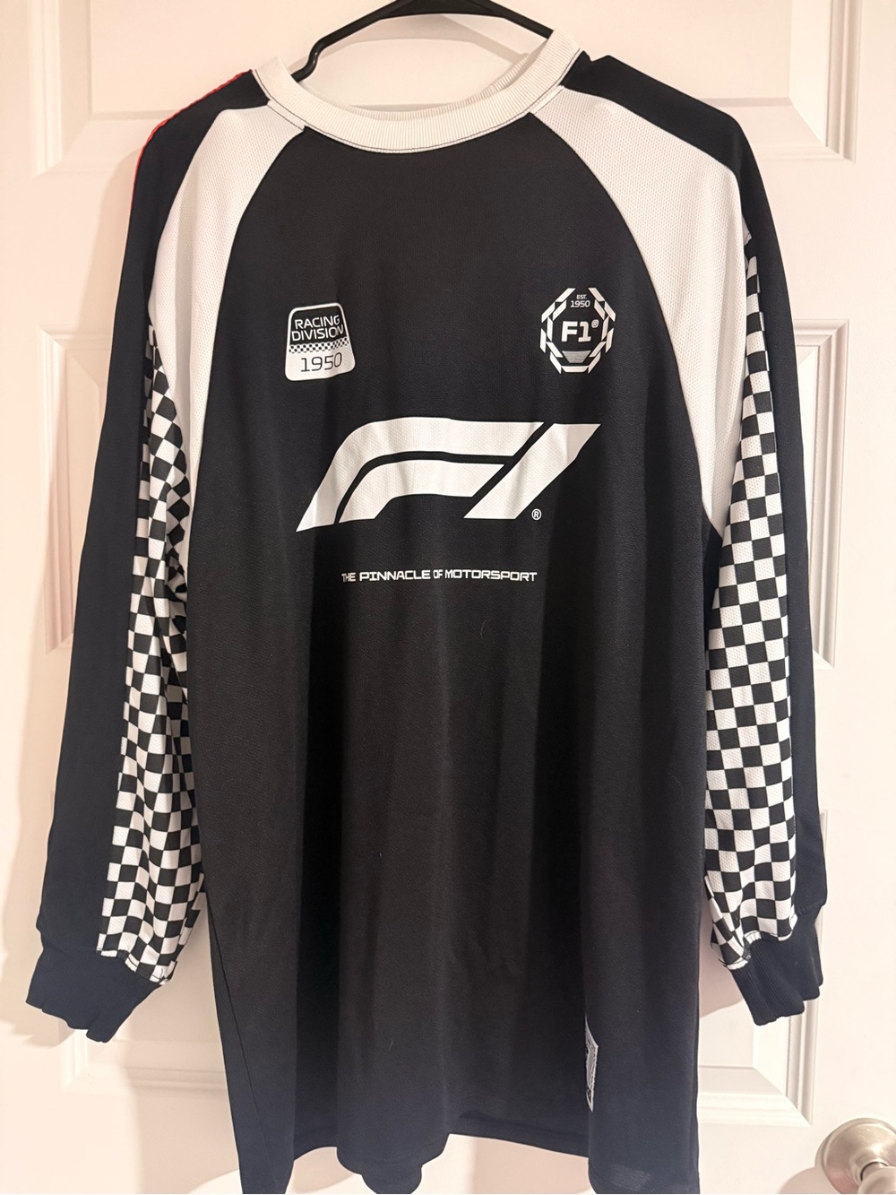 Hybrid Apparel Kids Long-Sleeve Racing Tee - Black & White